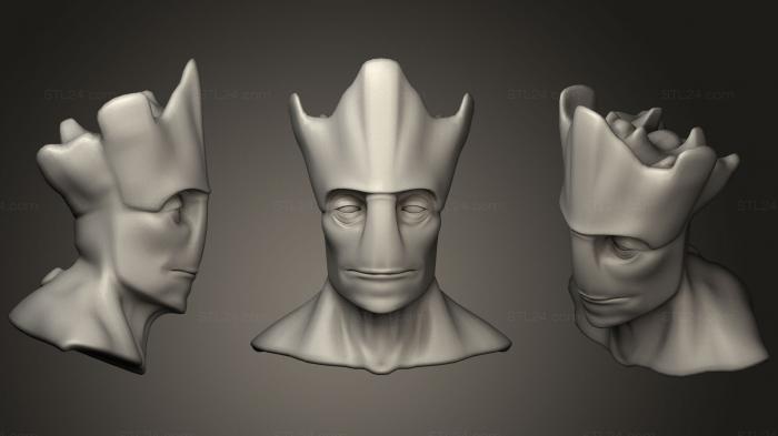 Figurines heroes, monsters and demons (I AM GROOT, STKM_1460) 3D models for cnc